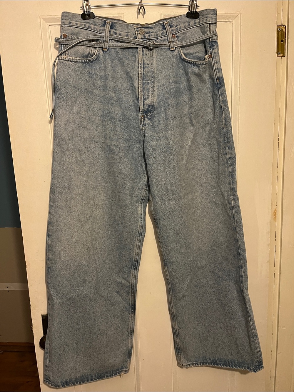 Agolde Light Blue Relaxed Straight Jeans